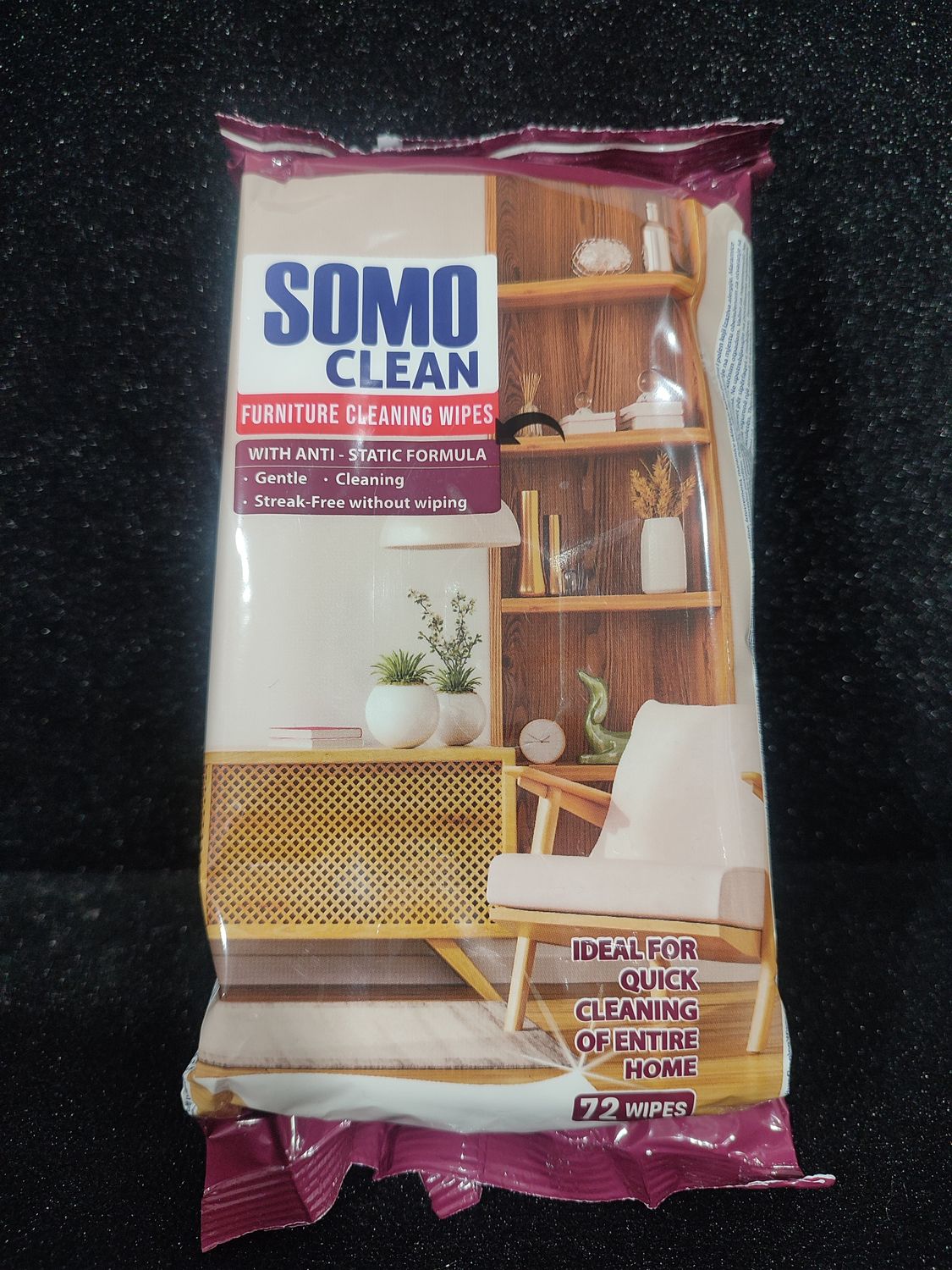 Lingettes Humides Somo Nettoyage Meubles 72 pcs - Colis de 24