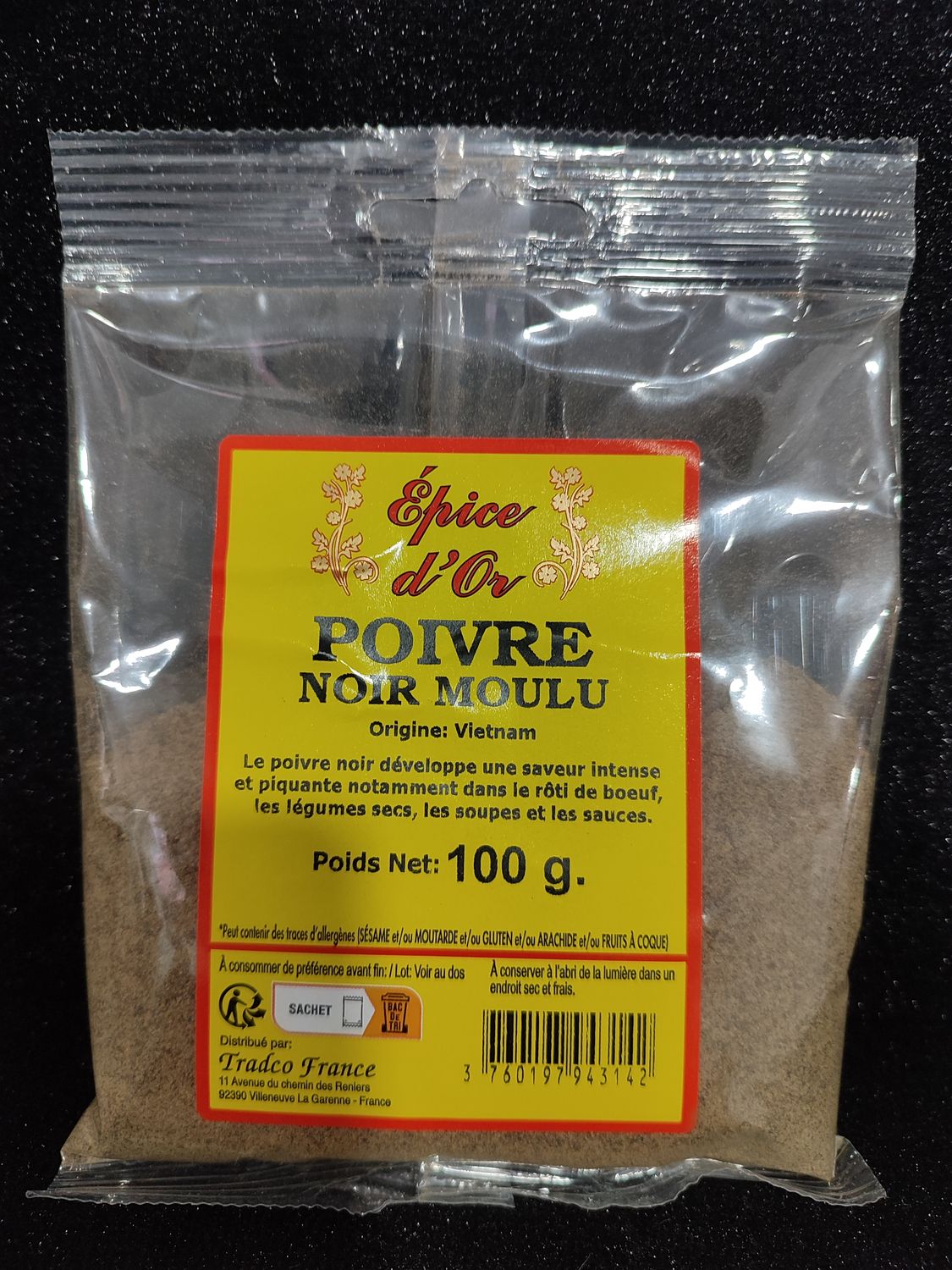 Poivre Noir Moulu 100g