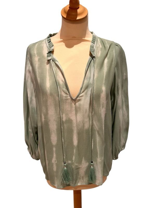 BINDI BLOUSE MINT/CREME