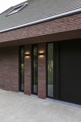 Gemini square outdoor led wall black