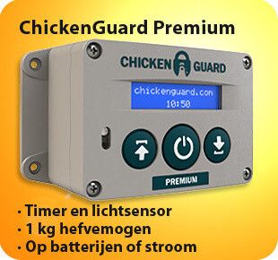 Kippendeuropener ChickenGuard Premium + Aluminium Deur
