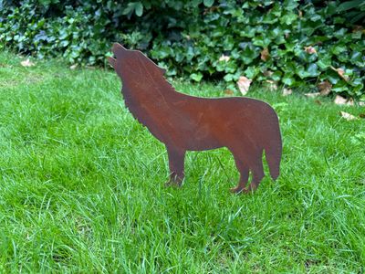 Wolf in cortenstaal