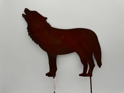 Wolf in cortenstaal