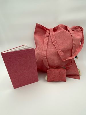 Tas opvouwbaar met portemonnee en notitieboekje