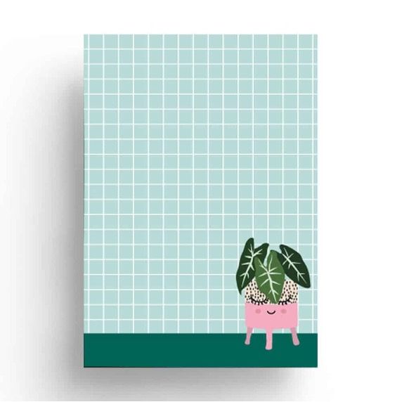 Notitieblok plant