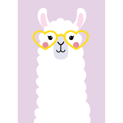 Kaart &#39;La la lama&#39;