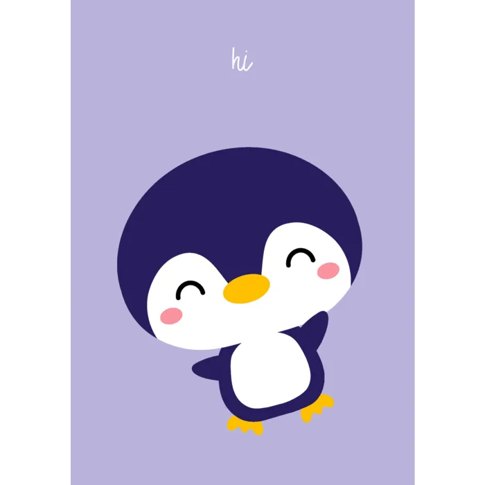 Kaart &#39;Pinguïn&#39;