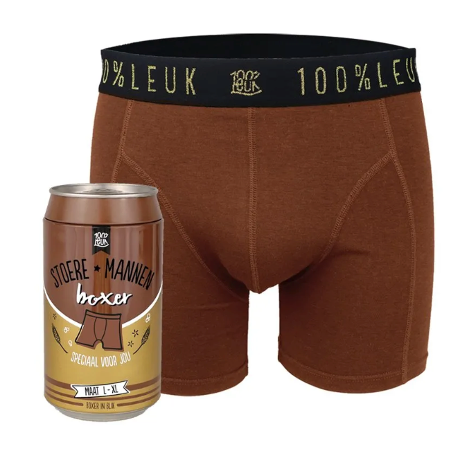 Boxer &quot;Stoere mannen - 100% leuk&quot; L-XL