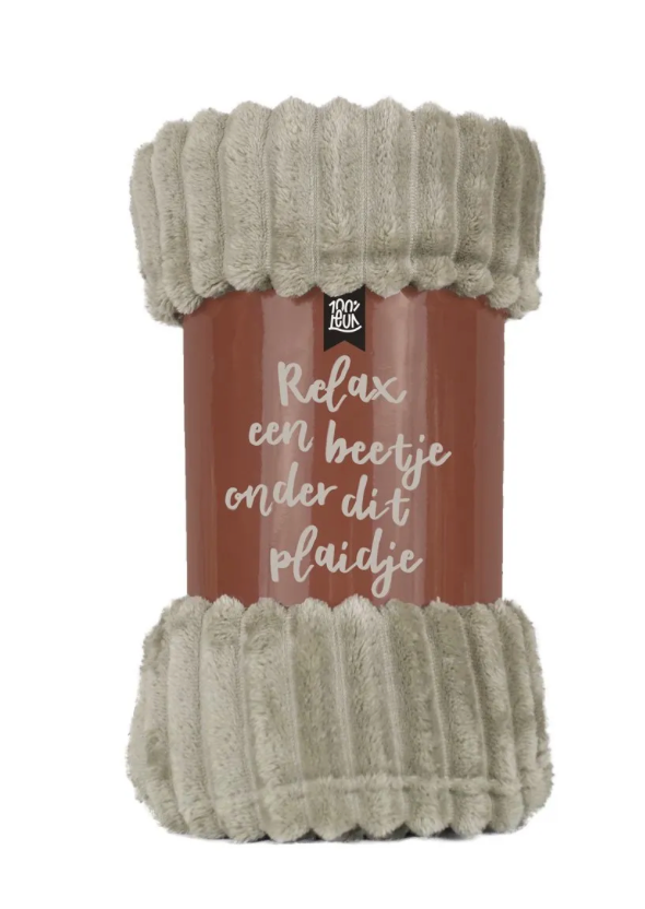 Plaid - deken &quot;relax een beetje&quot;
