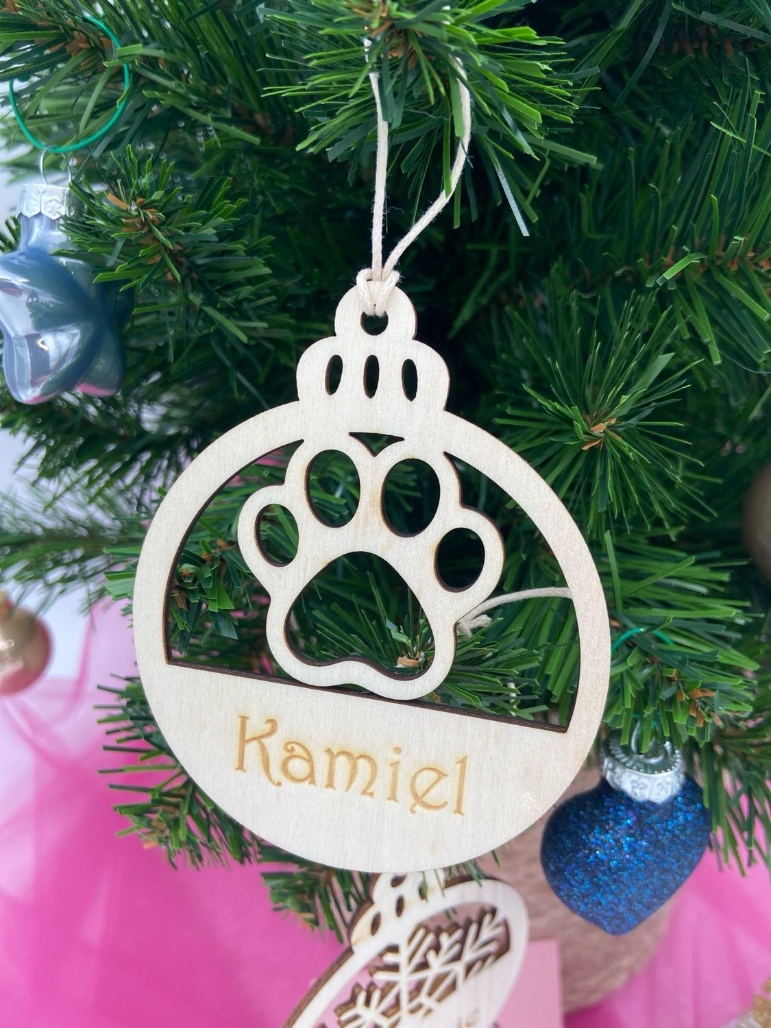 Kerstbal hondenpoot