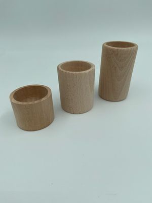 Blanco theelichthouder beuk (rond)