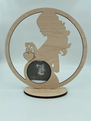 Gepersonaliseerd houten echo kader op voetje