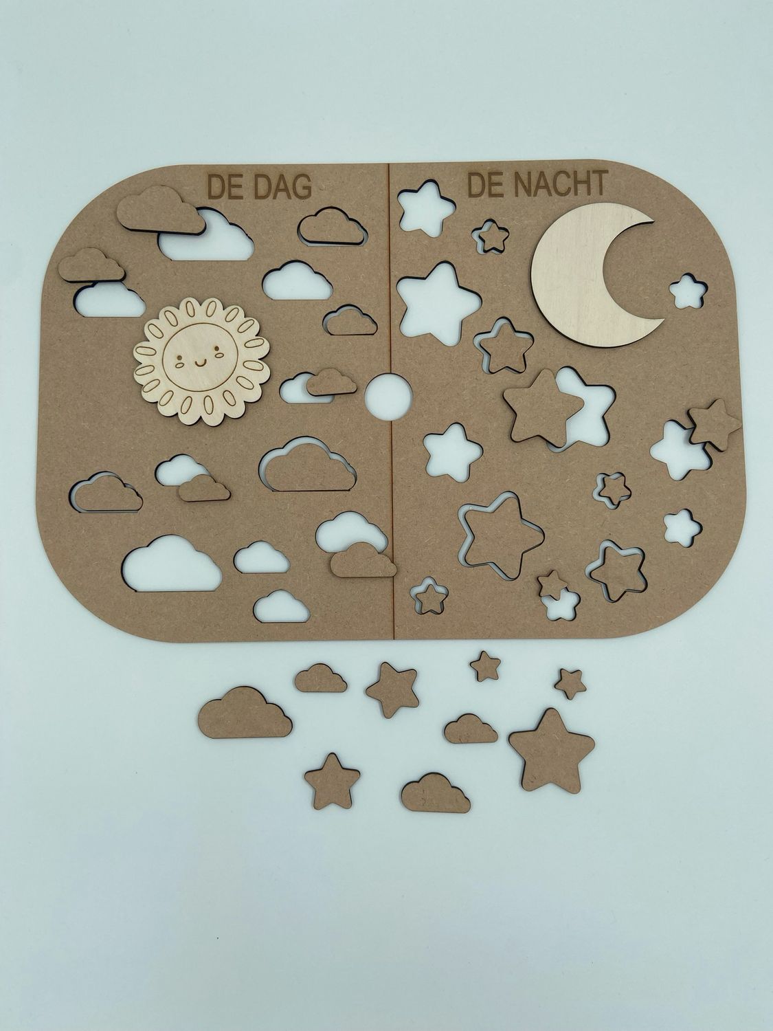 Trofast deksel groot – Licht &amp; Donker sorteerspel | Educatief speelgoed voor kinderen