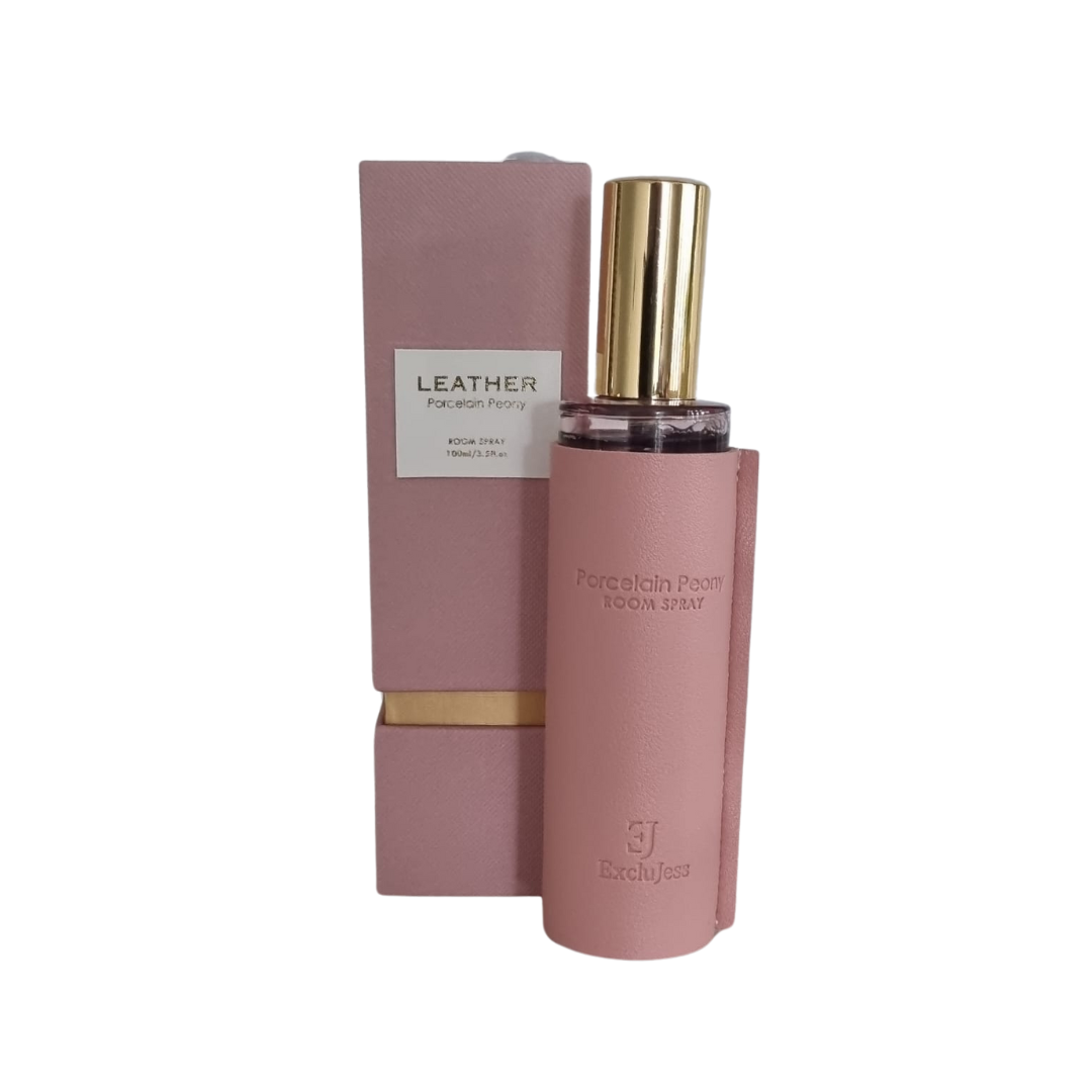 Porcelain peony pink leather feel roomspray 100ml Exclujess