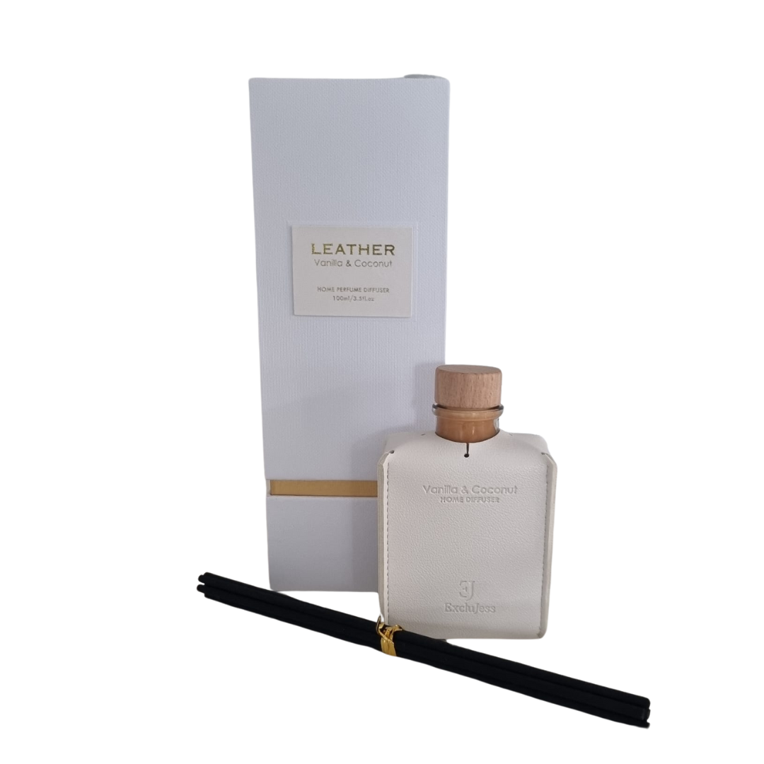 Leder Geurstokjes Exclujess– Vanilla &amp; Coconut