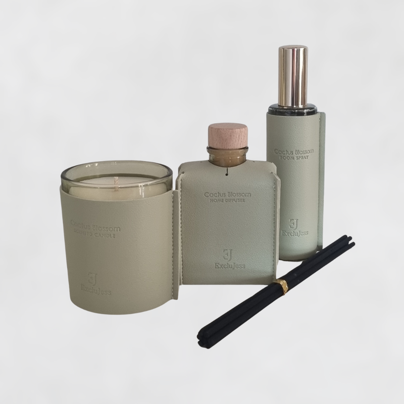 Cactus en blossom green leather feel roomspray Exclujess