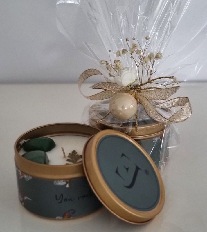 Kerst - Quote kaars in gouden blik – You rock