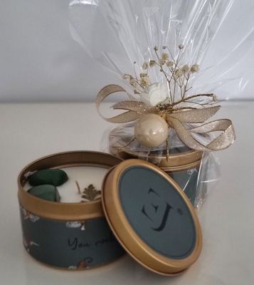 Kerst - Quote kaars in gouden blik – You rock