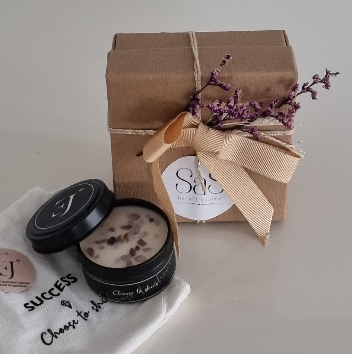 Kerst - Quote kaars in blik – Choose to shine (klein formaat)