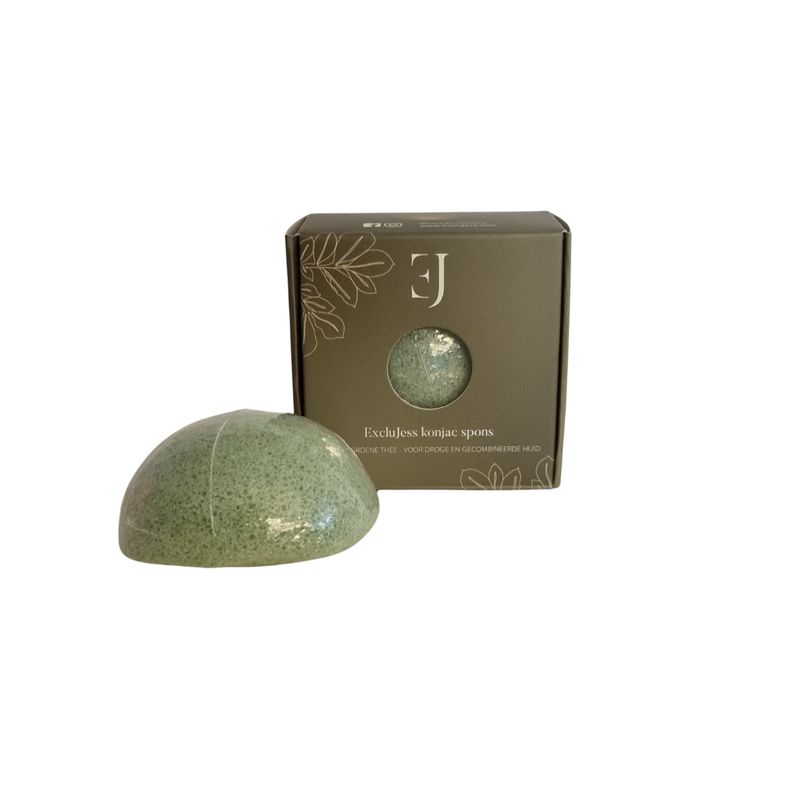 Aloë en groene thee konjac spons Exclujess