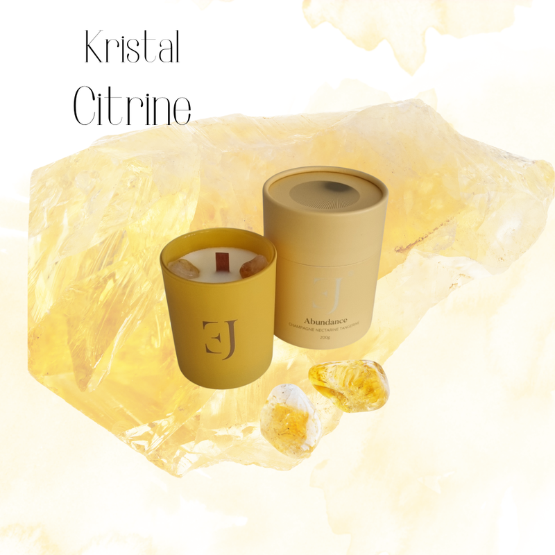 Crystal candle citrine Abundance - Exclujess