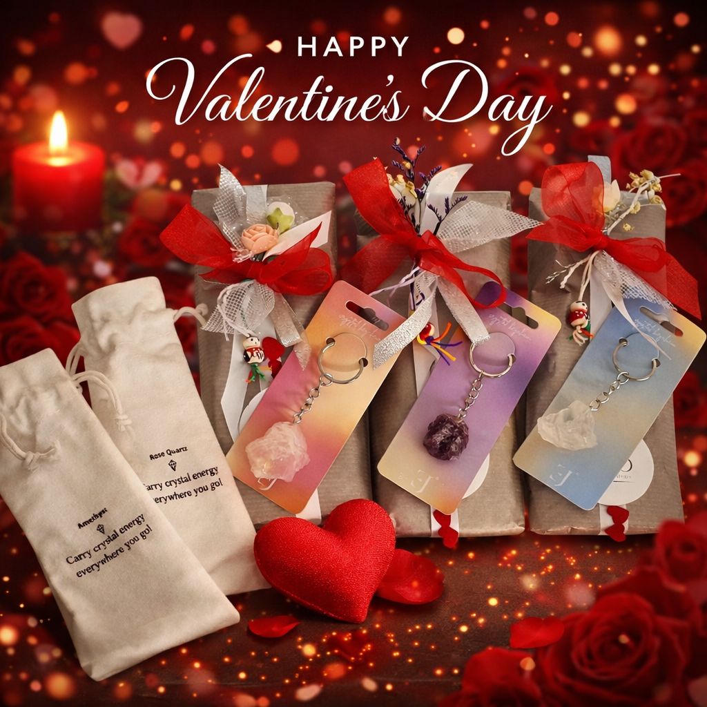 Valentijn Kristal sleutelhanger