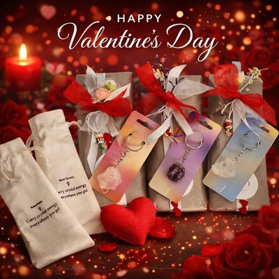 Valentijn Kristal sleutelhanger