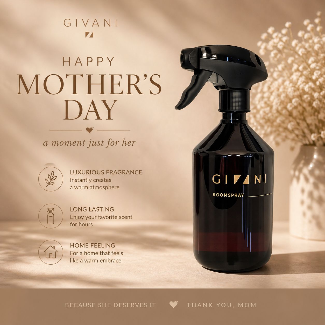 Moederdag Home Spray Givani