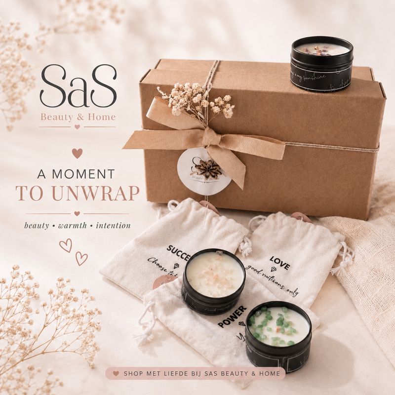 Cadeaubox 3x Mini Quote Kaars