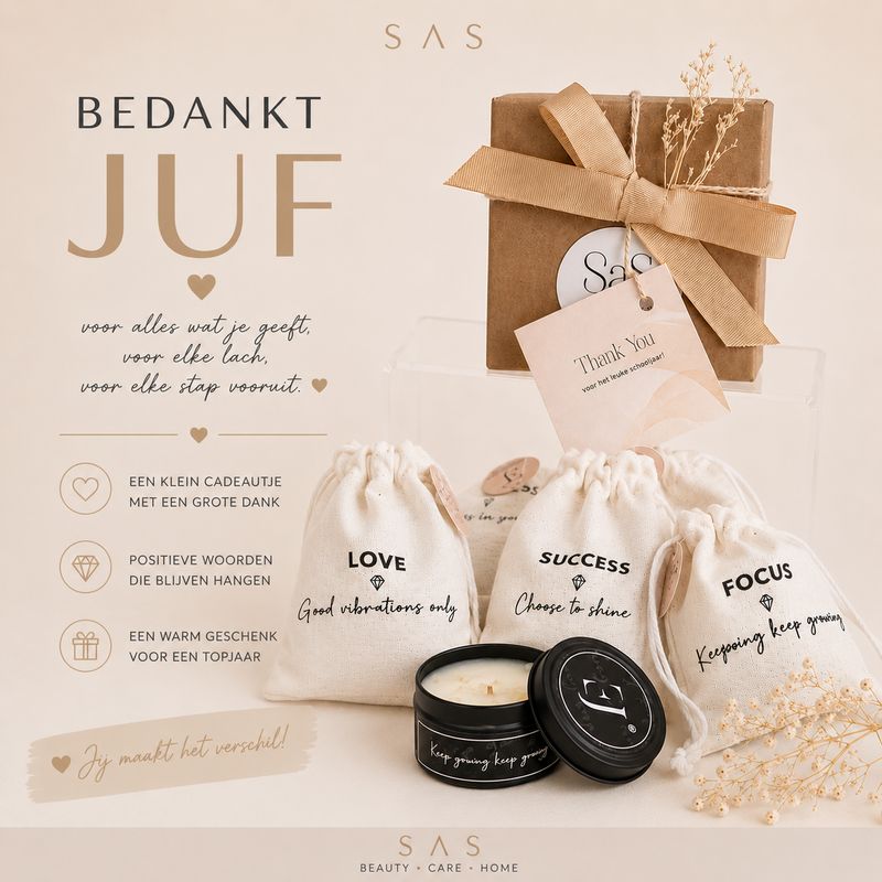Beste Juf/Meester kleine quote kaars