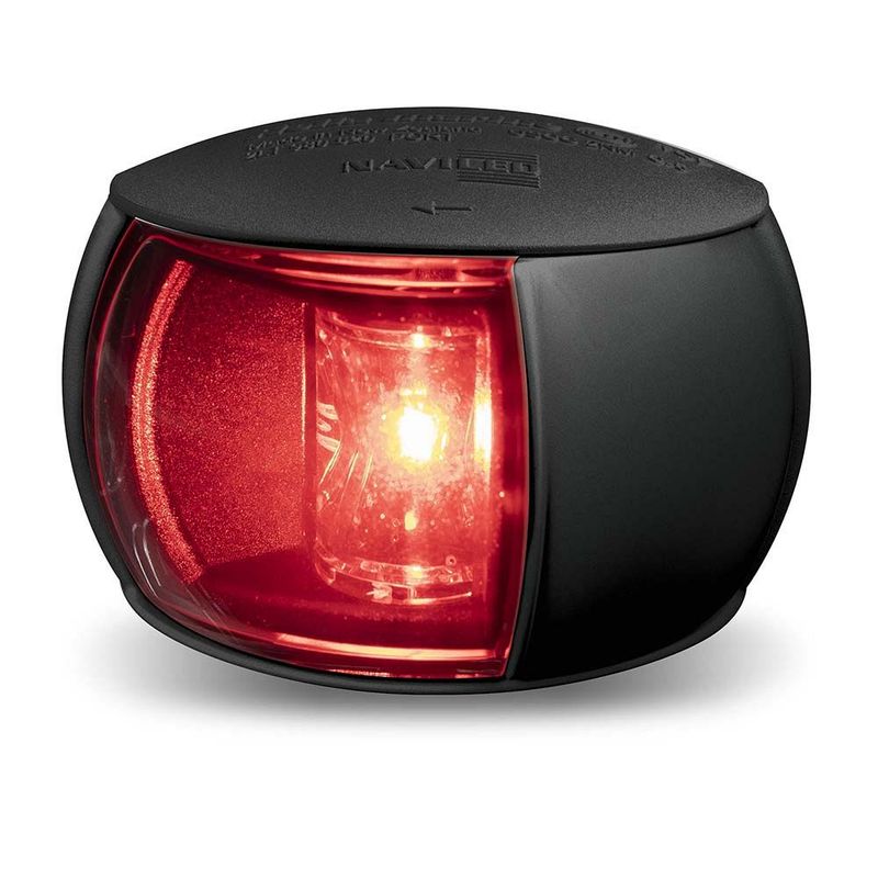Bakboord Navigatielamp - Hella Marine NaviLED - Zwarte Behuizing - Heldere Lens (2.5m kabel)