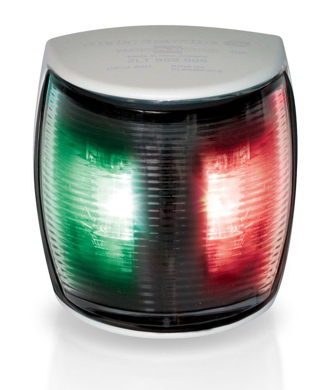 Bakboord Stuurboord 2-in-1 Twee Kleuren Navigatielamp - Hella Marine NaviLED PRO - Witte Behuizing
