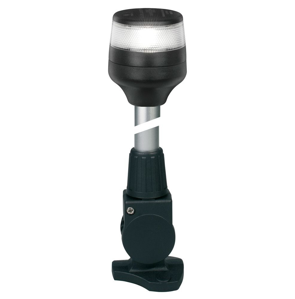 Ankerlicht Navigatielamp - Hella Marine NaviLED PRO - 360° - Inklapbare Paal 315 mm  - Zwarte Behuizing