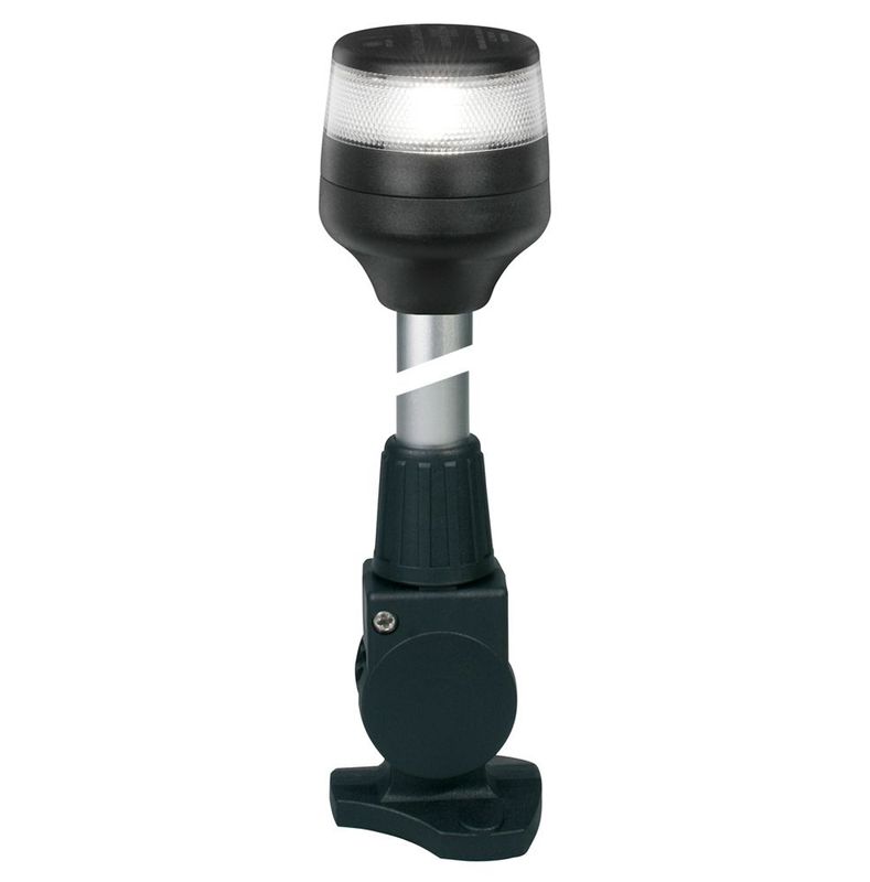 Ankerlicht Navigatielamp - Hella Marine NaviLED PRO - 360° - Inklapbare Paal 315 mm  - Zwarte Behuizing