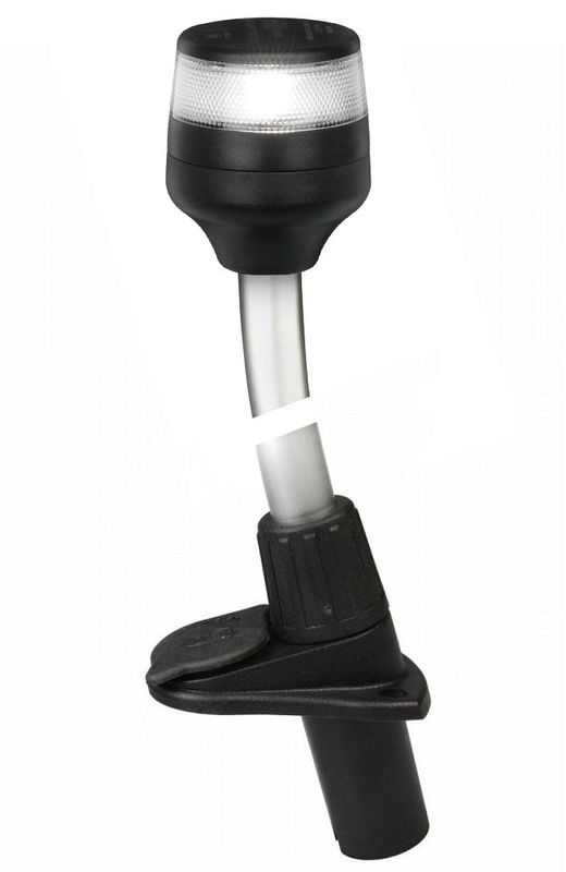 Ankerlicht Navigatielamp - Hella Marine NaviLED PRO - 360° - Plug-In Paal 1080 mm  - Zwarte Behuizing