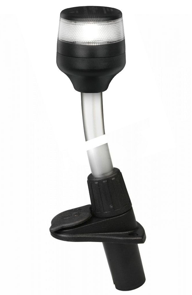 Ankerlicht Navigatielamp - Hella Marine NaviLED PRO - 360° - Plug-In Paal 610 mm  - Zwarte Behuizing