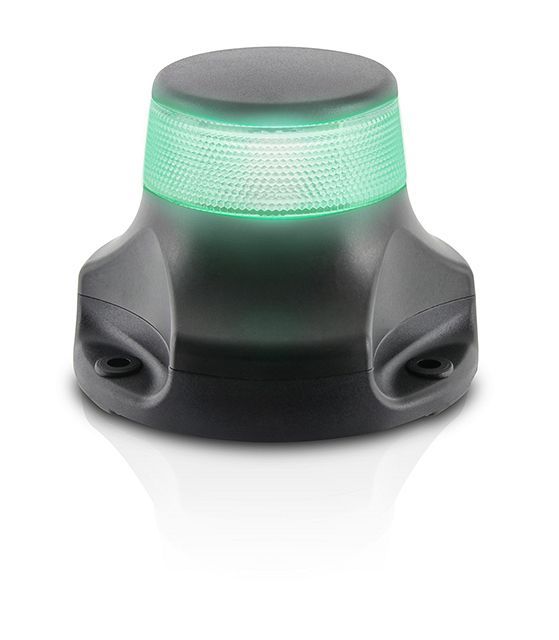 Stuurboord Navigatielamp - Hella Marine NaviLED PRO - 360° - Oppervlaktemontage - Zwarte Behuizing