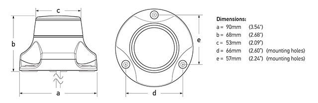 Stuurboord Navigatielamp - Hella Marine NaviLED PRO - 360° - Oppervlaktemontage - Zwarte Behuizing