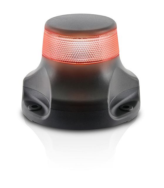 Bakboord Navigatielamp - Hella Marine NaviLED PRO - 360° - Oppervlaktemontage - Zwarte Behuizing