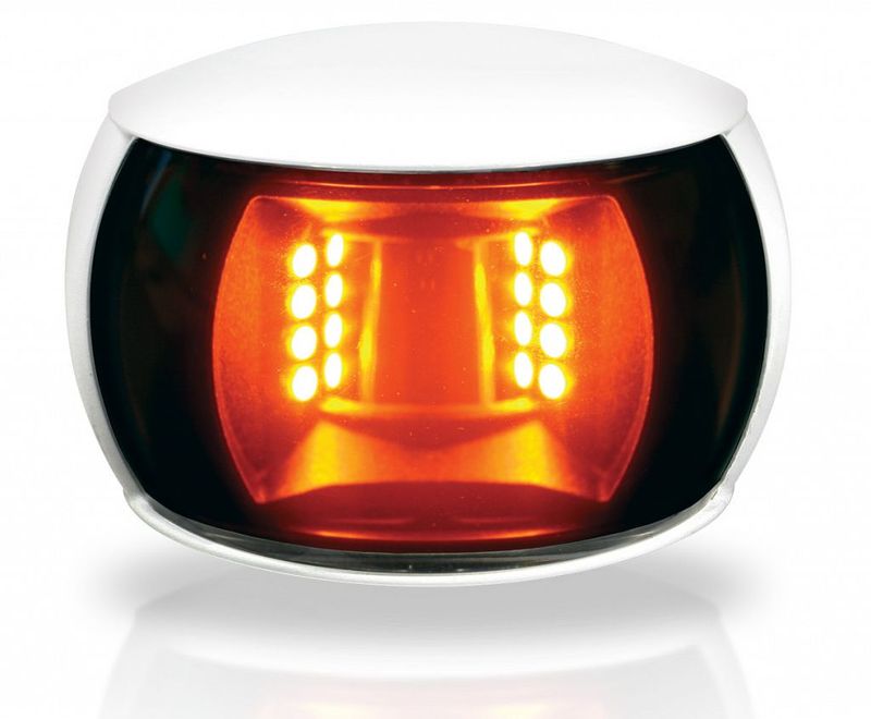 Sleeplicht Navigatielamp - Hella Marine NaviLED - Witte behuizing - Oranje Lens (120mm kabel)