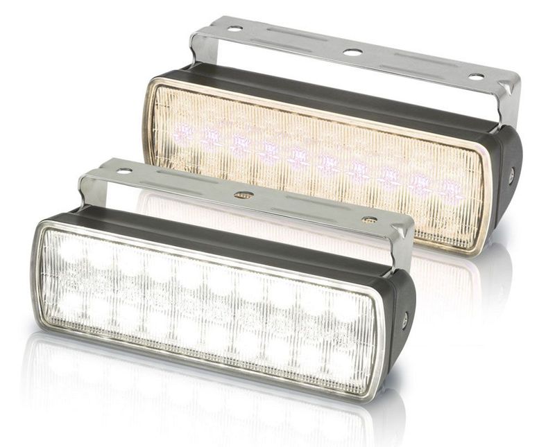 Werklamp - Hella Marine Sea Hawk XL LED - Wit/Warm Wit Licht - Zwarte Behuizing