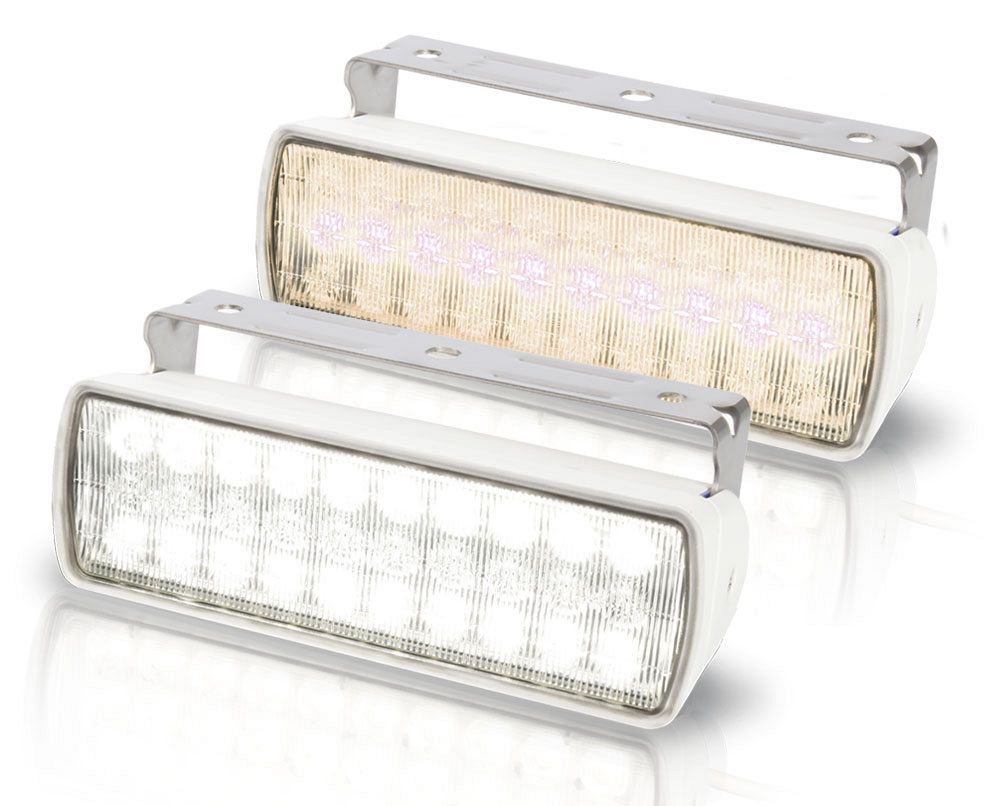 Werklamp - Hella Marine Sea Hawk XL LED - Wit/Warm Wit Licht - Witte Behuizing