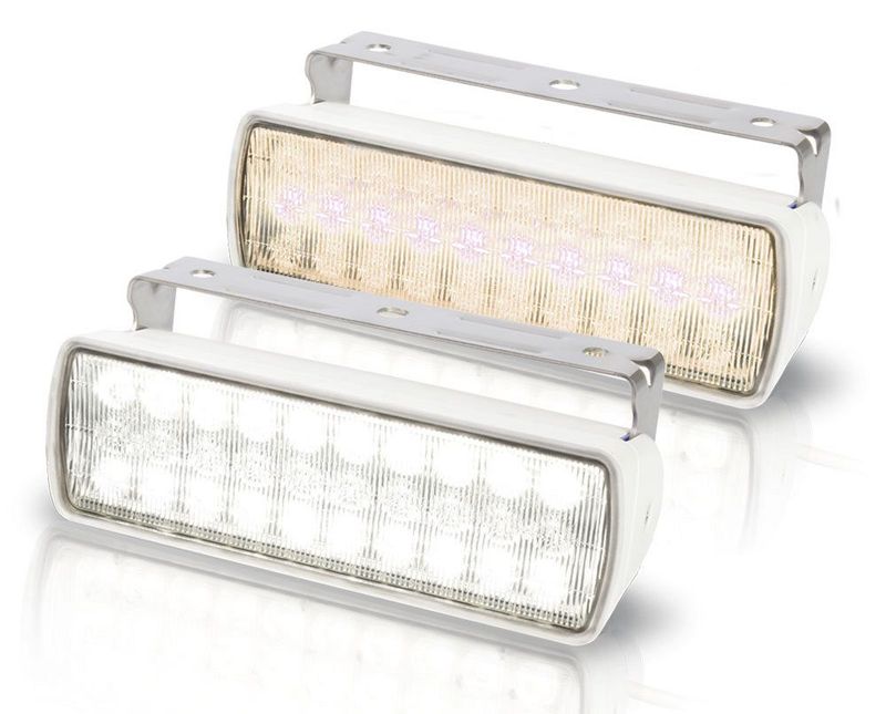Werklamp - Hella Marine Sea Hawk XL LED - Wit/Warm Wit Licht - Witte Behuizing