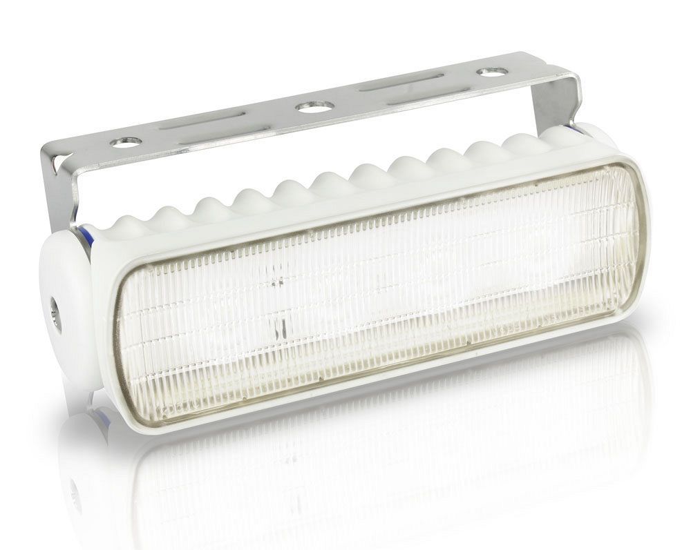 Werklamp - Hella Marine Sea Hawk R LED - Warm Wit Licht - Witte Behuizing - Gespreid Licht