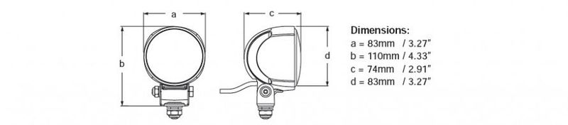 Werklamp - Hella Marine Module 70 - Witte Behuizing