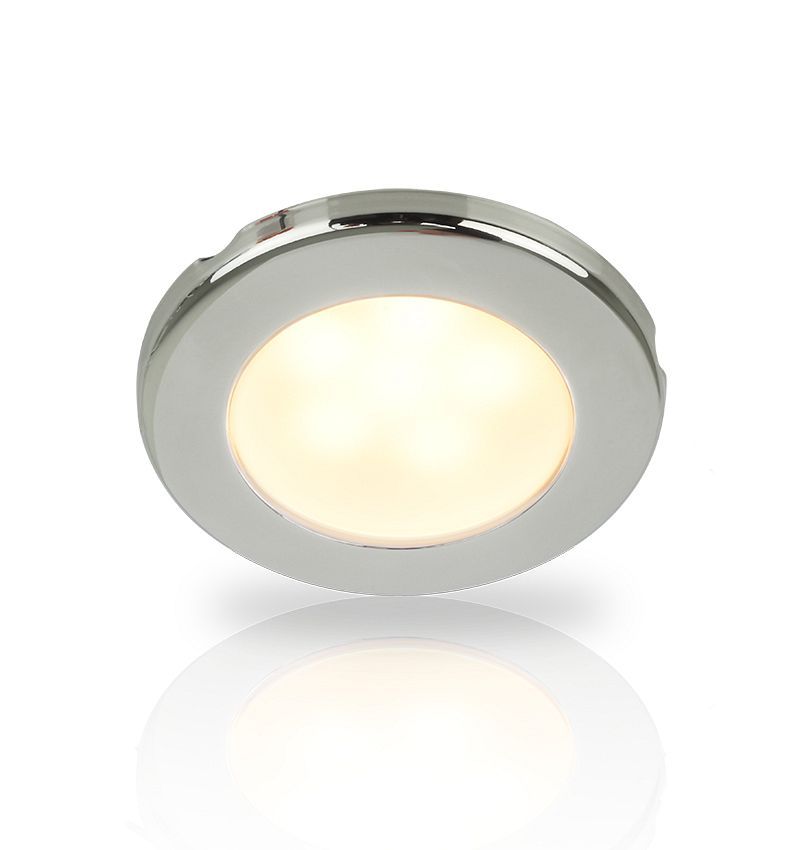 Ronde Inbouwspot Diameter 75 mm - Hella Marine EuroLED 24 Volt - Warm Wit Licht - RVS Behuizing - Schroefmontage Ronde Inbouwspot Diameter 75 mm - Hella Marine EuroLED 24 Volt - Warm Wit Licht - RVS Behuizing - Schroefmontage