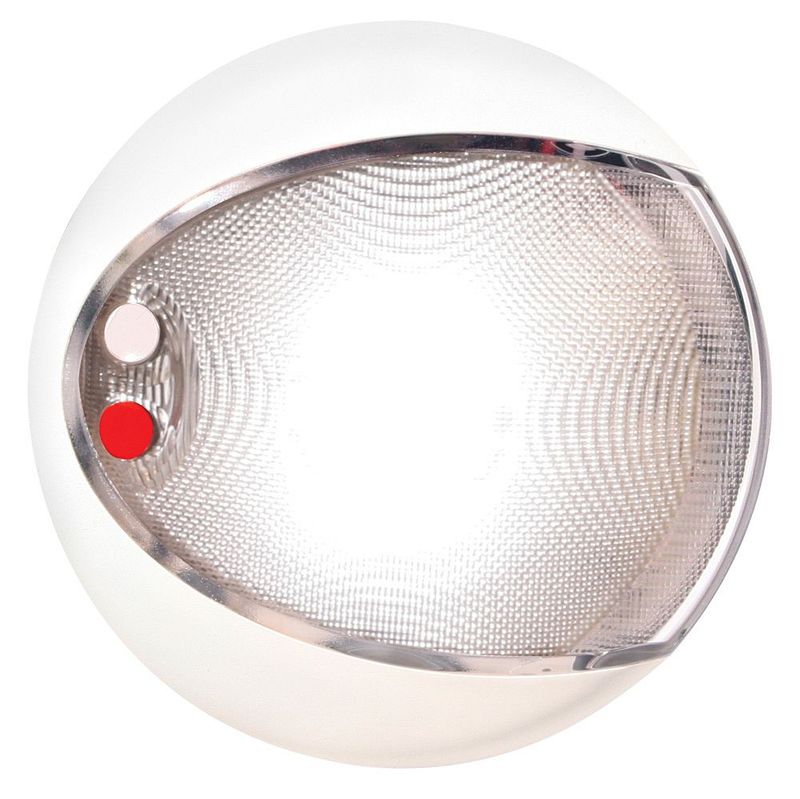 Ronde Wandlamp - Hella Marine EuroLED 130 Touch - Witte Behuizing - Wit Rood Licht