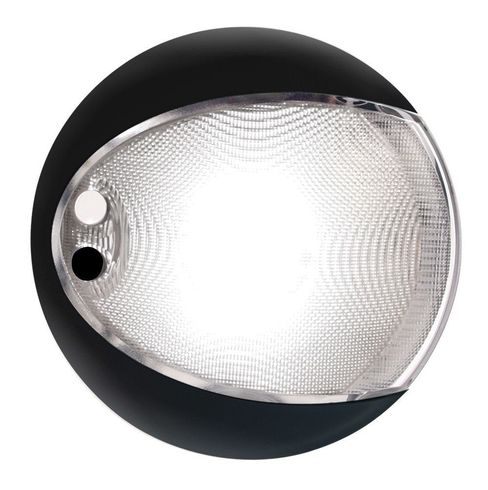 Ronde Wandlamp - Hella Marine EuroLED 130 Touch - Zwarte Behuizing - Wit Licht