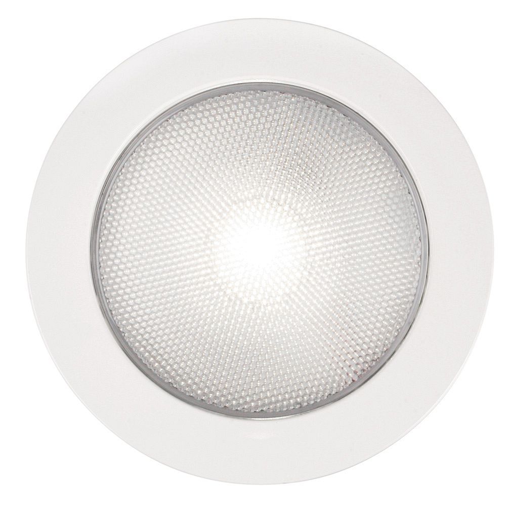Ronde Inbouwspot Diameter 150 mm - Hella Marine EuroLED 9-33 Volt - Wit Licht - Witte Kunststof Behuizing