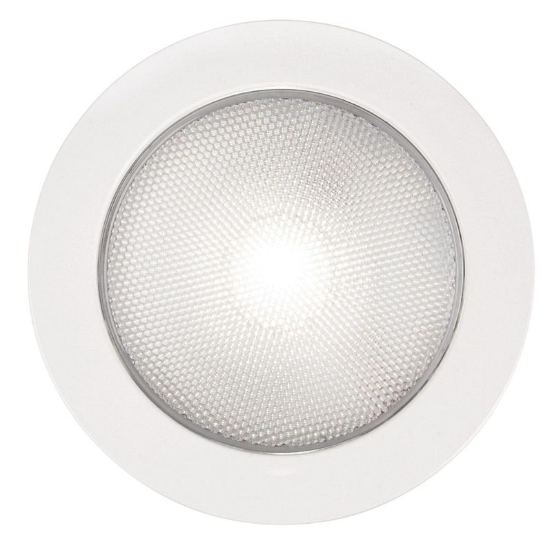 Ronde Inbouwspot Diameter 150 mm - Hella Marine EuroLED 9-33 Volt - Wit Licht - Witte Kunststof Behuizing